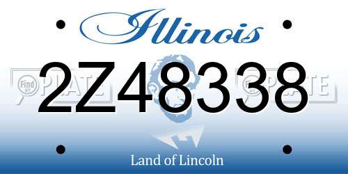 2Z48338 Illinois License Plate