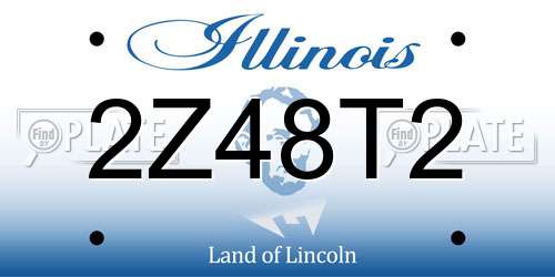 2Z48T2 Illinois License Plate