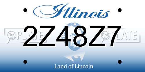 2Z48Z7 Illinois License Plate