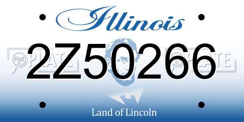 2Z50266 Illinois License Plate