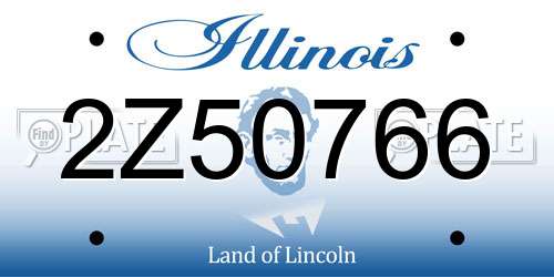 2Z50766 Illinois License Plate