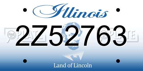 2Z52763 Illinois License Plate