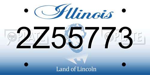 2Z55773 Illinois License Plate