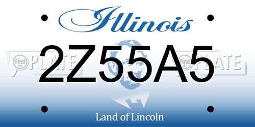 2Z55A5 Illinois License Plate
