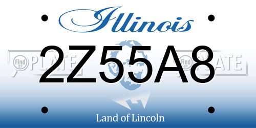 2Z55A8 Illinois License Plate