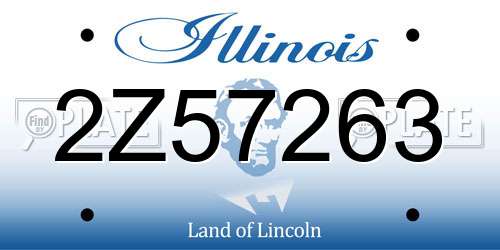 2Z57263 Illinois License Plate
