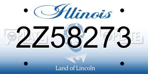 2Z58273 Illinois License Plate