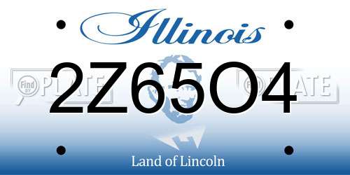 2Z65O4 Illinois License Plate