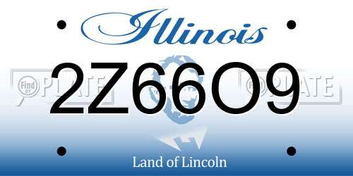 2Z66O9 Illinois License Plate