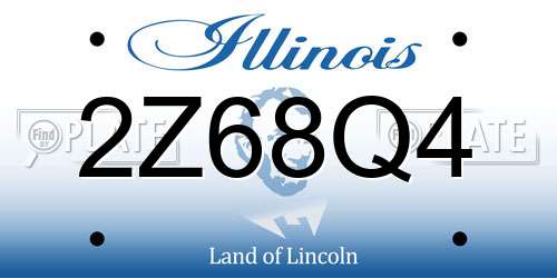 2Z68Q4 Illinois License Plate