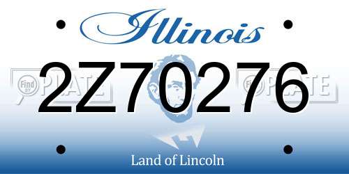 2Z70276 Illinois License Plate