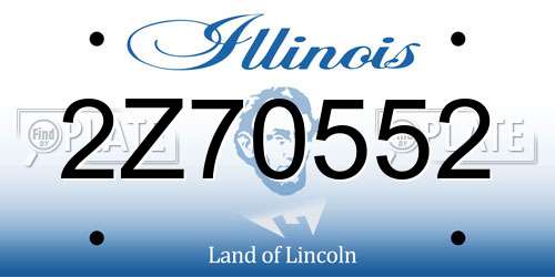 2Z70552 Illinois License Plate