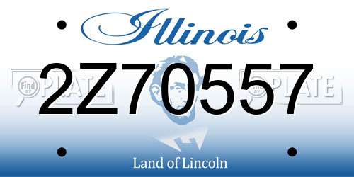 2Z70557 Illinois License Plate