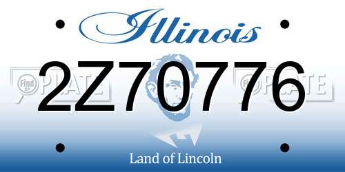 2Z70776 Illinois License Plate