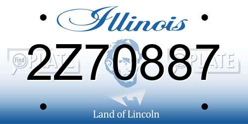 2Z70887 Illinois License Plate