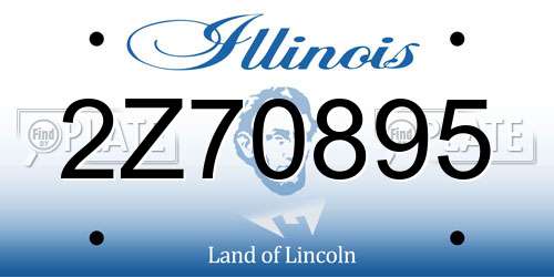 2Z70895 Illinois License Plate