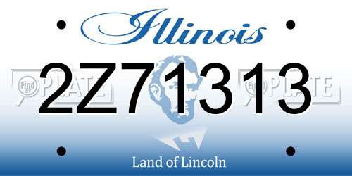 2Z71313 Illinois License Plate