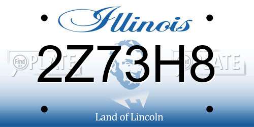 2Z73H8 Illinois License Plate