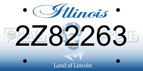 2Z82263 Illinois License Plate
