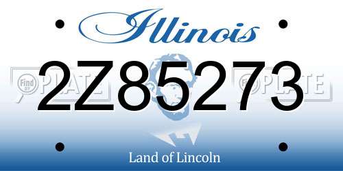 2Z85273 Illinois License Plate