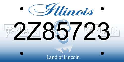 2Z85723 Illinois License Plate
