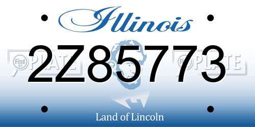 2Z85773 Illinois License Plate