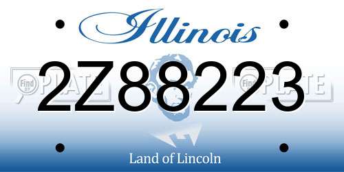 2Z88223 Illinois License Plate