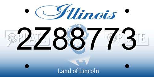 2Z88773 Illinois License Plate