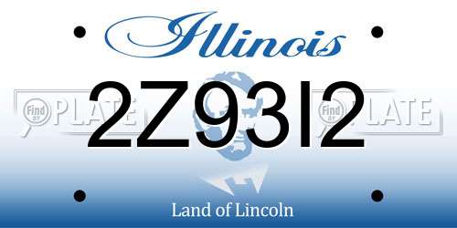2Z93I2 Illinois License Plate