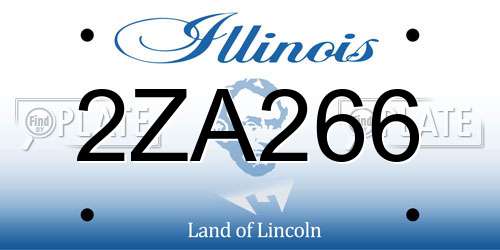2ZA266 Illinois License Plate