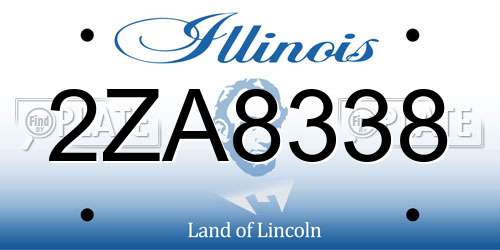 2ZA8338 Illinois License Plate