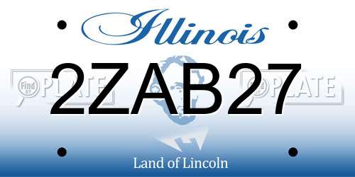 2ZAB27 Illinois License Plate