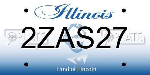 2ZAS27 Illinois License Plate
