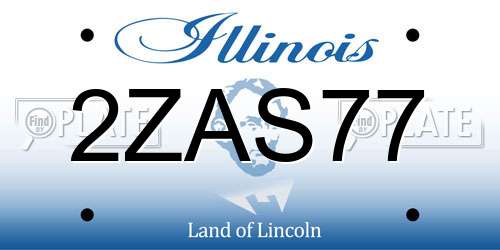2ZAS77 Illinois License Plate