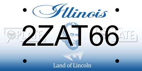 2ZAT66 Illinois License Plate