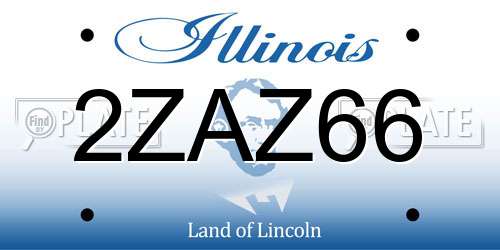 2ZAZ66 Illinois License Plate