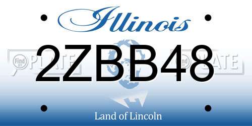 2ZBB48 Illinois License Plate
