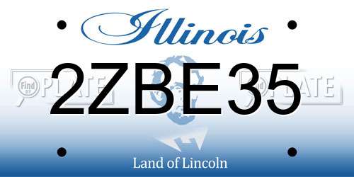 2ZBE35 Illinois License Plate