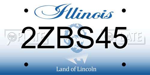 2ZBS45 Illinois License Plate