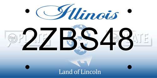 2ZBS48 Illinois License Plate