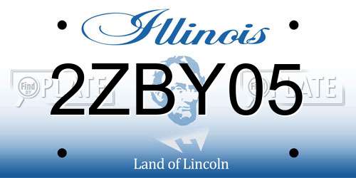 2ZBY05 Illinois License Plate
