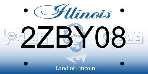 2ZBY08 Illinois License Plate