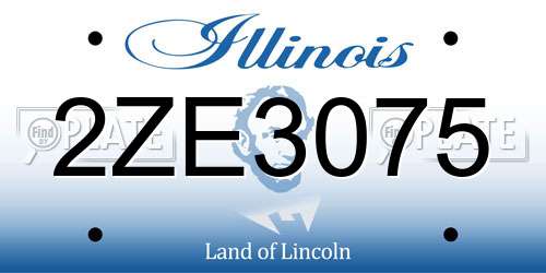 2ZE3075 Illinois License Plate