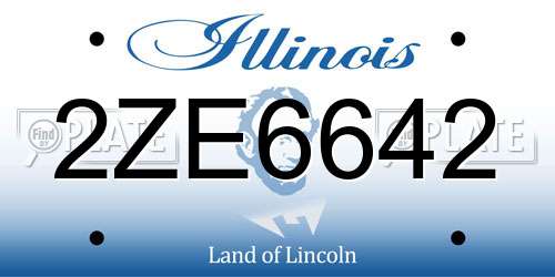 2ZE6642 Illinois License Plate