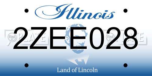 2ZEE028 Illinois License Plate