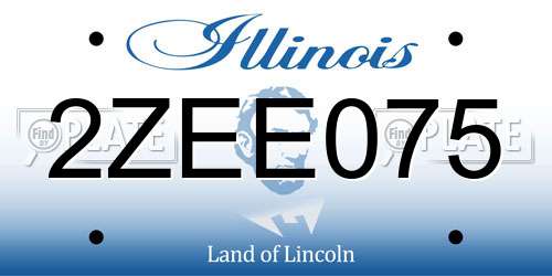 2ZEE075 Illinois License Plate