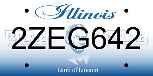 2ZEG642 Illinois License Plate