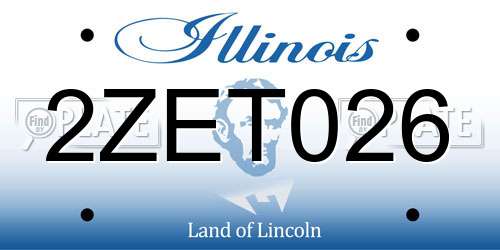 2ZET026 Illinois License Plate
