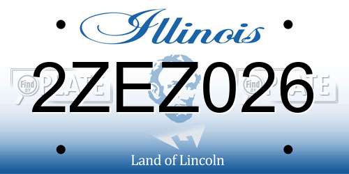 2ZEZ026 Illinois License Plate