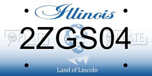 2ZGS04 Illinois License Plate